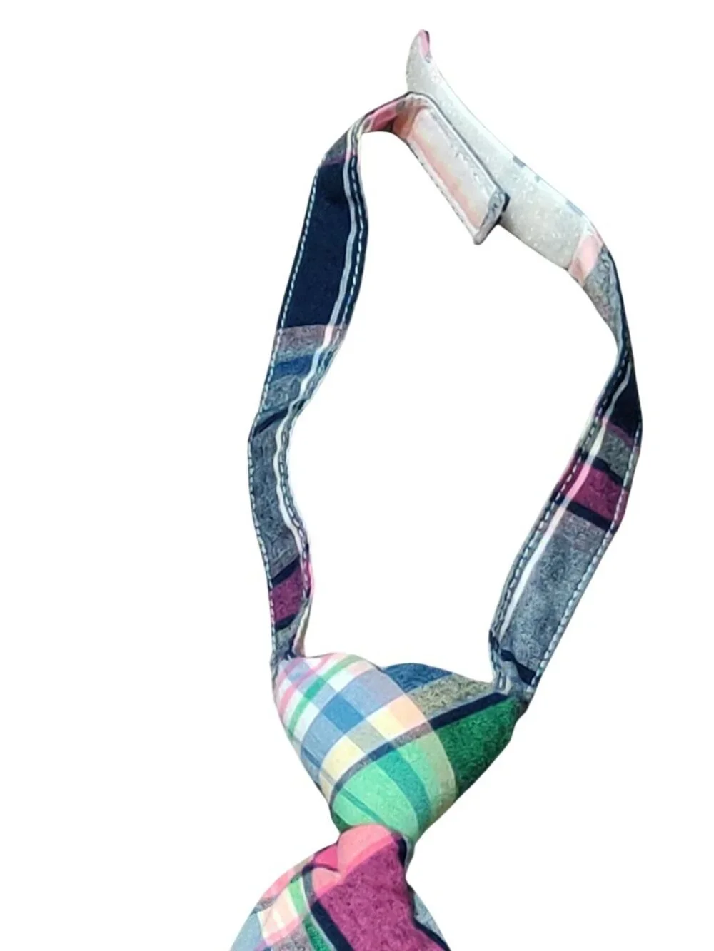 Gymboree Tie Toddler Kids Multicolor Madras Plaid Pre Tied Adjustable Preppy